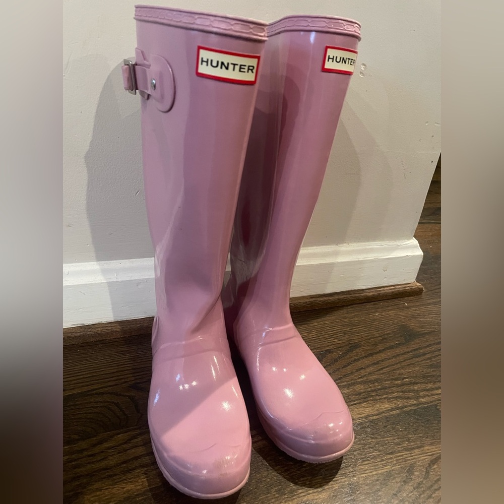 Tall Pink Hunter Boots - Picture 4 of 6